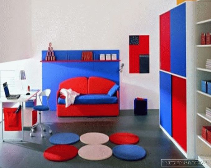 Cameră pentru un băiat, stil minimalist