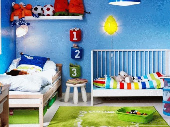 Fotografie a unei camere pentru copii pentru un băiat 3-5 ani