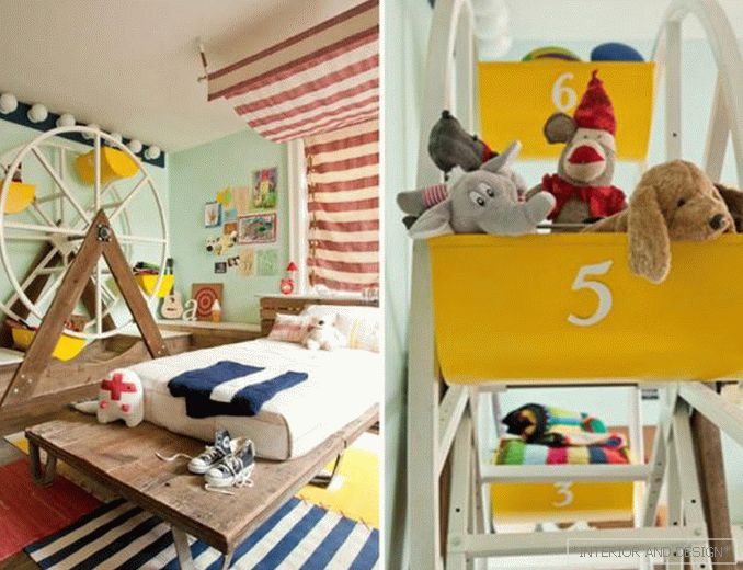 Fotografie a unei camere pentru copii pentru un băiat 3-5 ani