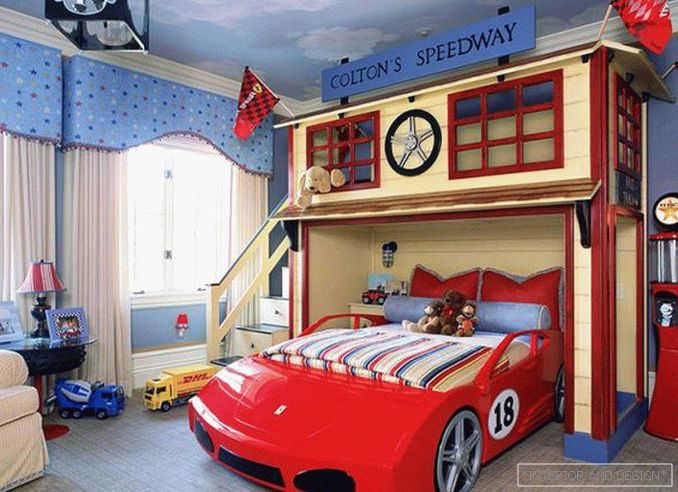 Fotografie a unei camere pentru copii pentru un băiat de 10-12 ani