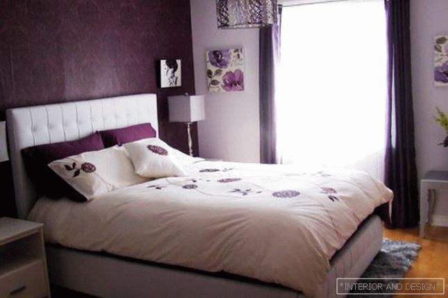 Dormitor în nuanțe roz și violet - fotografii 3