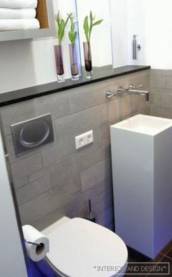 Proiectare toaletă 1,5 pătrat. m 2