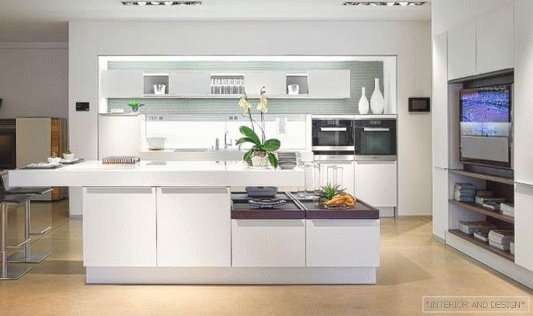 Design al bucătăriei albe 7