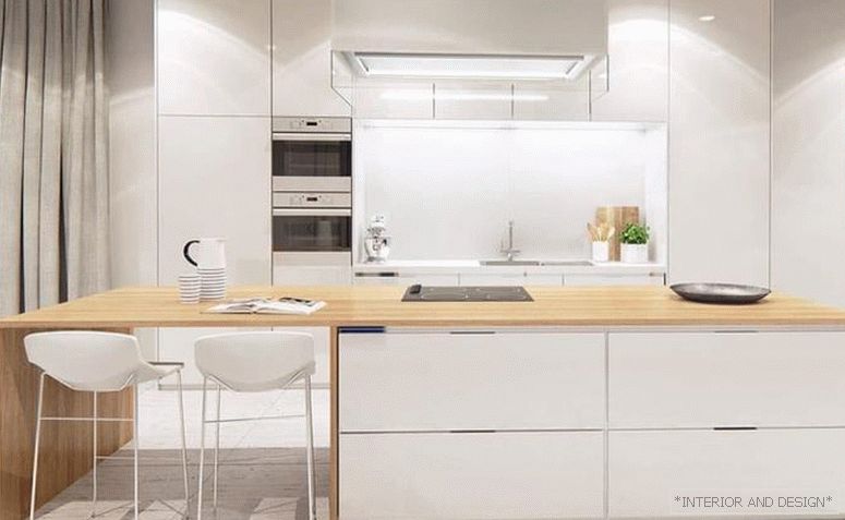 Perdele pentru bucătărie în stilul minimalismului 5