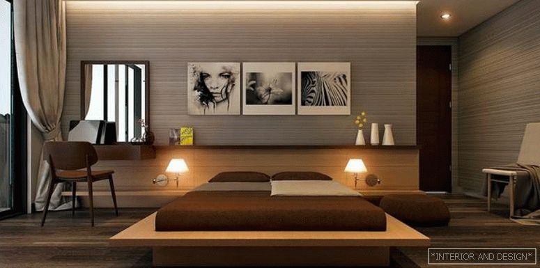 Perdele pentru dormitor în stilul minimalismului 7