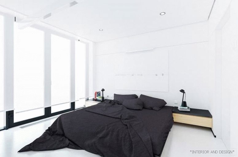 Perdele pentru dormitor în stilul minimalismului 8