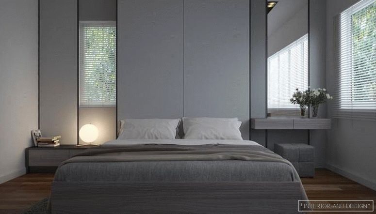 Perdele pentru dormitor în stilul minimalismului 9
