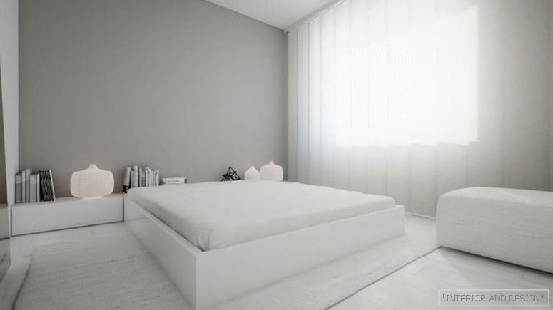Perdele pentru dormitor în stilul minimalismului 10