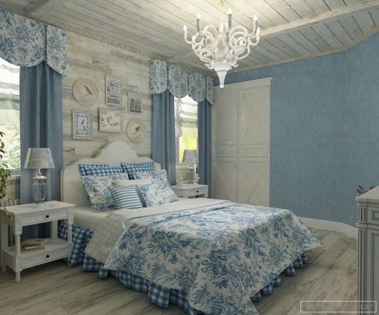 Perdele pentru dormitor în stilul Provence 5