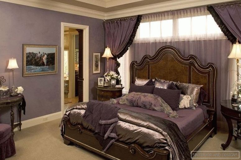 Purple perdele pentru dormitor 1