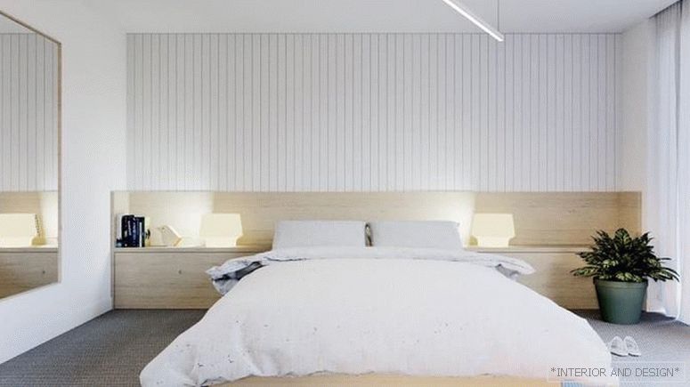 Perdele pentru dormitor în stilul minimalismului 1