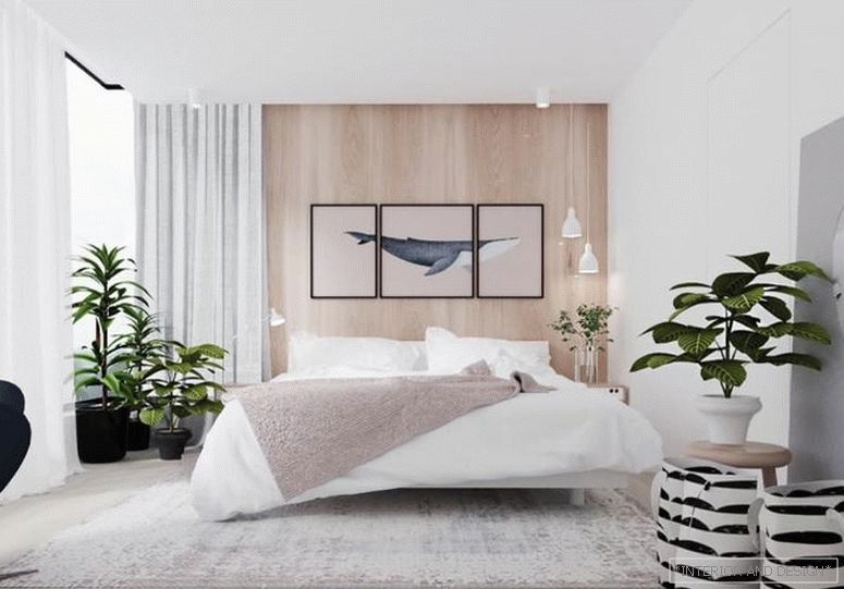 Perdele pentru dormitor în stilul minimalismului 2