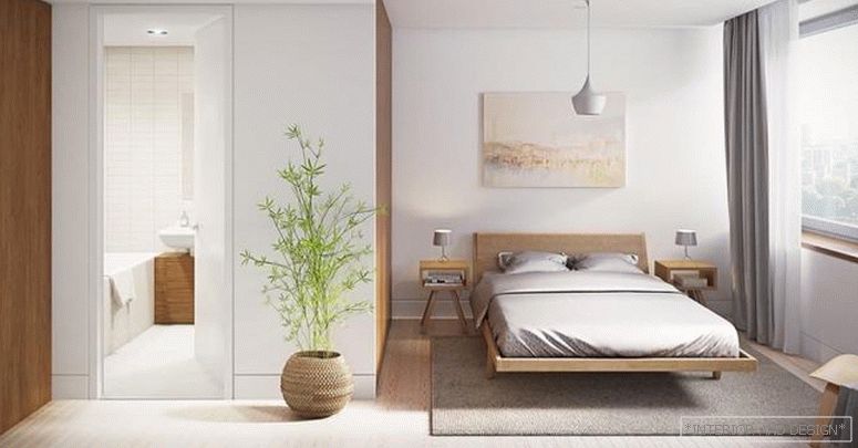 Perdele pentru dormitor în stilul minimalismului 4