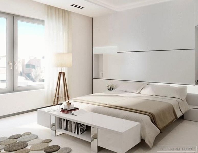 Perdele pentru dormitor în stilul minimalismului 5