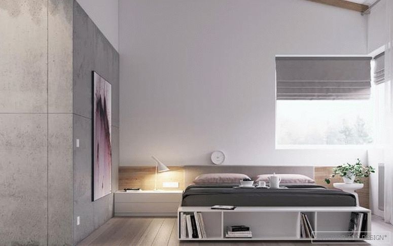 Perdele pentru dormitor în stilul minimalismului 6